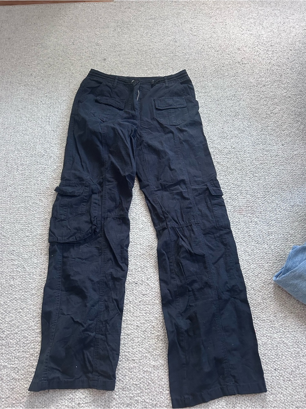 Brandy Melville Men's Black Cargo Trousers